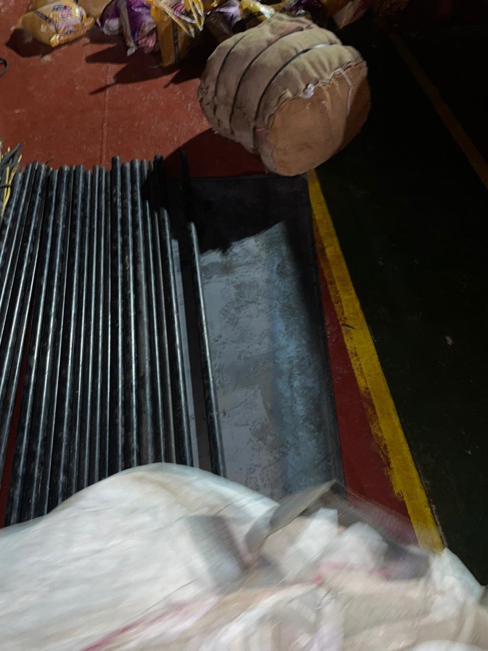 Marine supply loaded for onboard delivery